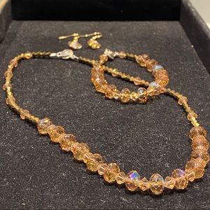 Handmade Swarovski crystal jewelry set
